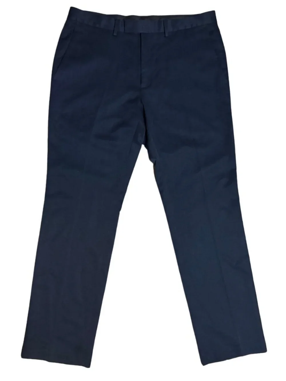 Kenneth Cole Reaction Navy Blue Dress Pants Mens 36x32 Flat Front Career